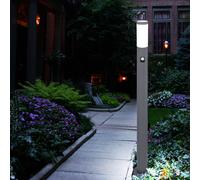LED Extérieur sur Pied Lampe Anthracite Jardin Inox Détecteur de Mouvement Voies