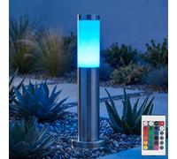 LED Extérieur sur Pied Support Luminaire Lampe RGB Télécommande Éclairage Inox