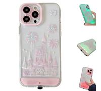 LED Fantasy Castle Fireworks Phone Case,Built-in Light Up Vibrant LED Phone Case,Fashion Cute Shockproof Flash Protective Covers for iPhone 13/14/15/16/17 Pro/Pro Max (for 15)