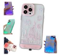 LED Fantasy Castle Fireworks Phone Case,Built-in Light Up Vibrant LED Phone Case,Stylish Flash Castle Protective Covers for iPhone 12/13/14/15/16/17 Pro/Pro Max (for16 Pro Max)