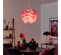 Feuilles suspension lampe salon chambre fleurs plafonnier violet dans un ensemble comprenant des ampoules LED