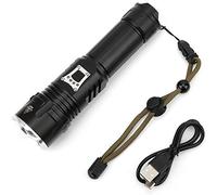 LED Flashlight, Rechargeable Flashlights 1800 High with Zoomable, IPX4 Waterproof Powerful Flashlight for Camping, Hiking, Emergencies