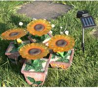 LED Fleurs Extérieur 4x Solaire Soleil Lumières Lampes Jardin Grand Lumière