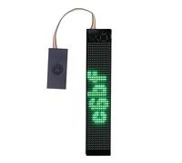 LED Flexible Vert, Panneau Programmable 155x33mm, Batterie Intégrée 250mAh - Contrôle Bluetooth APP, Affichage Dynamique, Usages Publicitaires et Festifs