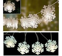 LED Flocons de Neige Guirlande Lumineuse 4m Décoration Noël D'Hiver Fenêtre