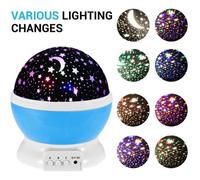 LED Galaxy Constellation Table Veilleuse 360 Projection Degré Moon Star et Rotation pour Bébé Enfant Chambre Nursery cadeaux de Noël