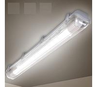 LED Garage 120CM, 18W Plafonnier Néon Étanche IP65 Lampe sur Plafond Anti-Poussière Corrosion et Choc Tube Ampoule LED Blanc Froid 6500K pour Atelier, Sous Sol, Bureau (1PCS)