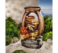 Led-Gartenbrunnen Amphore 50cm Éclairage Jeux D'Eau Fontaine Pot de Fleur