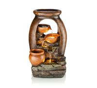 Led-Gartenbrunnen Amphore 50cm Éclairage Jeux D'Eau Fontaine Pot de Fleur