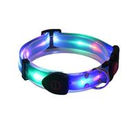 LED - Gluling in the Dark Pet Light Collar, USB Rechargeable Imageproof Design pour chiens, équipement de sécurité résistant aux intempéries | Collier de visibilité pour la m