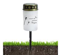 LED Grave Lights - Lawn Lamps | Solar LED Stake Light Decorations for Garden Cemetery Grave Home, Outdoor Memorial Lighting for Parties Holidays and Special Events