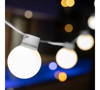 LED Guirlande Blanc IP44 3000 K 5m Long Prise Extérieur Terrasse Jardin