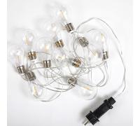 LED Guirlande Extérieur IP44 Transparent 4,5 M Long 2700 K Câble Fiche Lampe