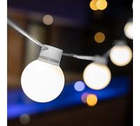 LED Guirlande Extérieur Solaire IP44 Blanc 5m Long 3000K Terrasse Jardin