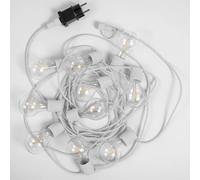 LED Guirlande Lumineuse Extérieur 10x E27 IP44 Blanc 2700 K 5 M Long Extérieures