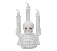 LED Halloween Candelabra Flickering Battery Powered Skull Candle Decor