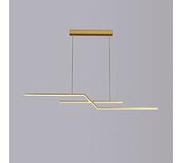 LED Hanging Chandelier Linear Pendant Light, Minimalist Strip Drop Ceiling Lamp Dining Table Chandeliers, Kitchen Island Lighting Fixture, 22W Suspended Lamps