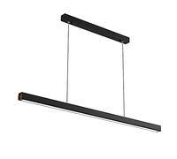 LED Hanging Chandelier Long Strip Pendant Light 3 Color Mode, Geometric Lighting Fixture, Ceiling Suspended Lamps for Dining Room Kitchen Restaurant