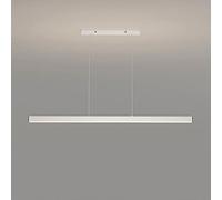 LED Hanging Chandelier Long Strip Pendant Light 3 Color Mode, Geometric Lighting Fixture, Ceiling Suspended Lamps for Dining Room Kitchen Restaurant