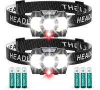 Led Headlamp (2 Pieces/1 Piece), High Lumens Powerful Head Torch, Batteries Included, Multiple Lighting Modes, Ipx5 Waterproof For Camping, Jogging, Fishing