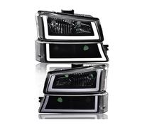 Led Headlight Assembly Compatible For Chevy Silverado 1500 2500 3500 2003-2006 Hd Model/Avalanche 1500 2500 (No Cladding Fit)