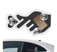 LED Heart Light for Car - Suction Cup Wireless Romantic Lamp - Gesture Design Solar LED Car Light with Vibration Sensor - for Women Men Triangle Window Decor