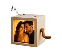 Led Illuminating Photo Memories Box, Notebook Frame Animation, Unique Machine Mechanical Hand-cranked Notebook Picture Box with Photos That Can Play Songs, Unique Gifts for Women Men
