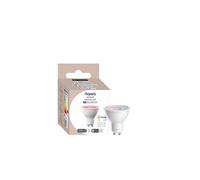 Aqara Ampoule LED T2 (GU10, RGB CCT), Thread/Zigbee, Blanc Dimmable, 2000K-9000K, Changement de couleur RGB avec 16 millions de Couleurs, Equivalent 30W, Matter, Compatible HomeKit, Alexa, Google Home