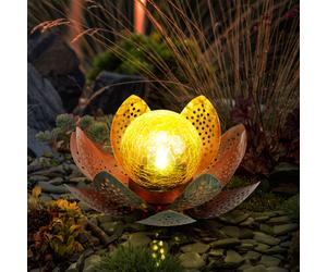LED jardin lampe solaire lampe de table fleur de lotus décoration éclairage balcon cour lampe vert or