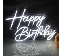 Led ""Joyeux Anniversaire""Signe Au Néon Peut Être Accroché Ou Placé Plat Chambre À Coucher Salon Atmosphère De Noël Festival D'anniversaire Graduation Cadeau Fête Et Décorations De Mariage 16,5""X11