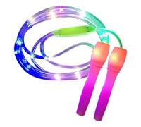 LED Jump Rope - 250cm Light Up Skipping | PC Rechargeable Glowing Fitness Rope, Women Kids Workout Outdoor Cardio Exercise Adjustable Length Colorful Glow Gym Accessories Fun Night Training
