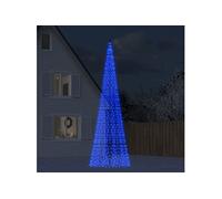 LED-kerstboom aan vlaggenmast 1534 LEDs 500 cm blauw358119