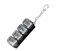 LED Keypad Fidget Toy - 4 Key Pressable Keychain for Classroom Office | Compact Handheld with Light Up Keyboard, Soft Click Buttons Portable Fun, Gadget for Students Friends Family