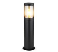 LED Lampadaire extérieur Lampadaire extérieur en acier inoxydable, résistant aux éclaboussures jardin, noir fumé, 7W 806lm blanc chaud, DxHxB 14x50x10,2cm