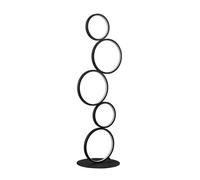 Lindby LED Lampadaire Jacek (Moderne) en Noir Métal e. a. pour Salon & Salle à manger (1 lampe,à), Sur Pied Lampe a de Sol
