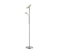 Lampadaire indirect LED MALEA Lindby, dimmable, gris, Salon / Salle à manger, Métal, Moderne, Lampadaire LED
