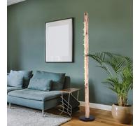 LED Lampadaire Nature Bois Cristal Ess Chambre Design Plafonniers Support Lampe