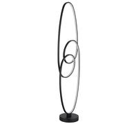 LED Lampadaire noir Lampe sur pied Alu Lampe design CCT Lampe de salon debout, fonction mémoire, 39W 1890Lm blanc chaud froid, H 122 cm