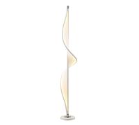 Lucande LED Lampadaire Tissu Edano à intensité variable (Moderne) en Blanc Textile e. a. pour Salon & Salle manger (1 lampe,à), Sur Pied Lampe a de Sol