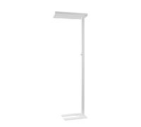LED Lampadaires de bureau Logan à intensité variable en Blanc Aluminium e. a. pour Bureau (1 lampe,à), Lampe bureau, lampe travail, lampadaire, lampadaire éclairage indirect
