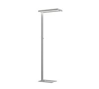 LED Lampadaires de bureau Logan à intensité variable (Moderne) en Gris Aluminium e. a. pour Bureau (à 2 lampes,), Lampe bureau, lampe travail, lampadaire, lampadaire éclairage