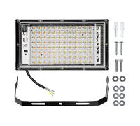 LED Lampara 100W Lumière D'inondation Éclairage Extérieur 50W Ampoule Haute Puissance Projecteur Étanche Lampadaire Applique Murale For L'extérieur Super Bright(Warm-White-100W-1PCS)