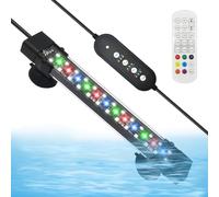 Led Lampe Aquarium, 7 Couleurs RGB Éclairage D'aquarium, Mode 24/7 pour Lever de Soleil-jour-lumière Eclairage Aquarium, 10 Niveaux de Gradation Rampe Led Aquarium pour D’Aquarium (8 W, 20 cm)
