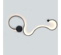 LED lampe de murale intérieur salon créatif moderne décoration Applique mur de chambre 4000K blanc chaud chic rétro Éclairage mural pour couloir salle de séjour hôtel librairie éclairage (Noir, 94cm)