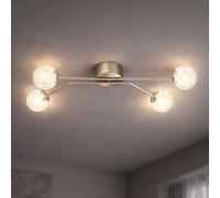 LED Lampe De Plafond 4 Boules Nickel Mat la Vie Sommeil L'Ess Clients Chambre