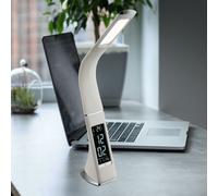 Lampe de table LED lumière chrome tactile gradateur réveil réveil flexo couleurs fixable