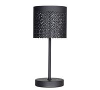 LED Lampe de Table Extérieur Batterie Variateur 34,5 CM Noir IP44 sans Fil