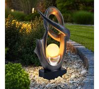 LED lampe d'extérieur décorative solaire effet feu jardin patio éclairage design argent clair