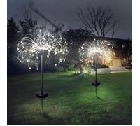 LED Lampe Éclairage Solaire lumière Décoration Extérieur pour Pelouse Jardin Parc Paysage Noël -120 LEDs Blanc