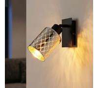 LED Applique Murale Luminaire Mural Pivotant Couleur Noir Métal H 20 cm